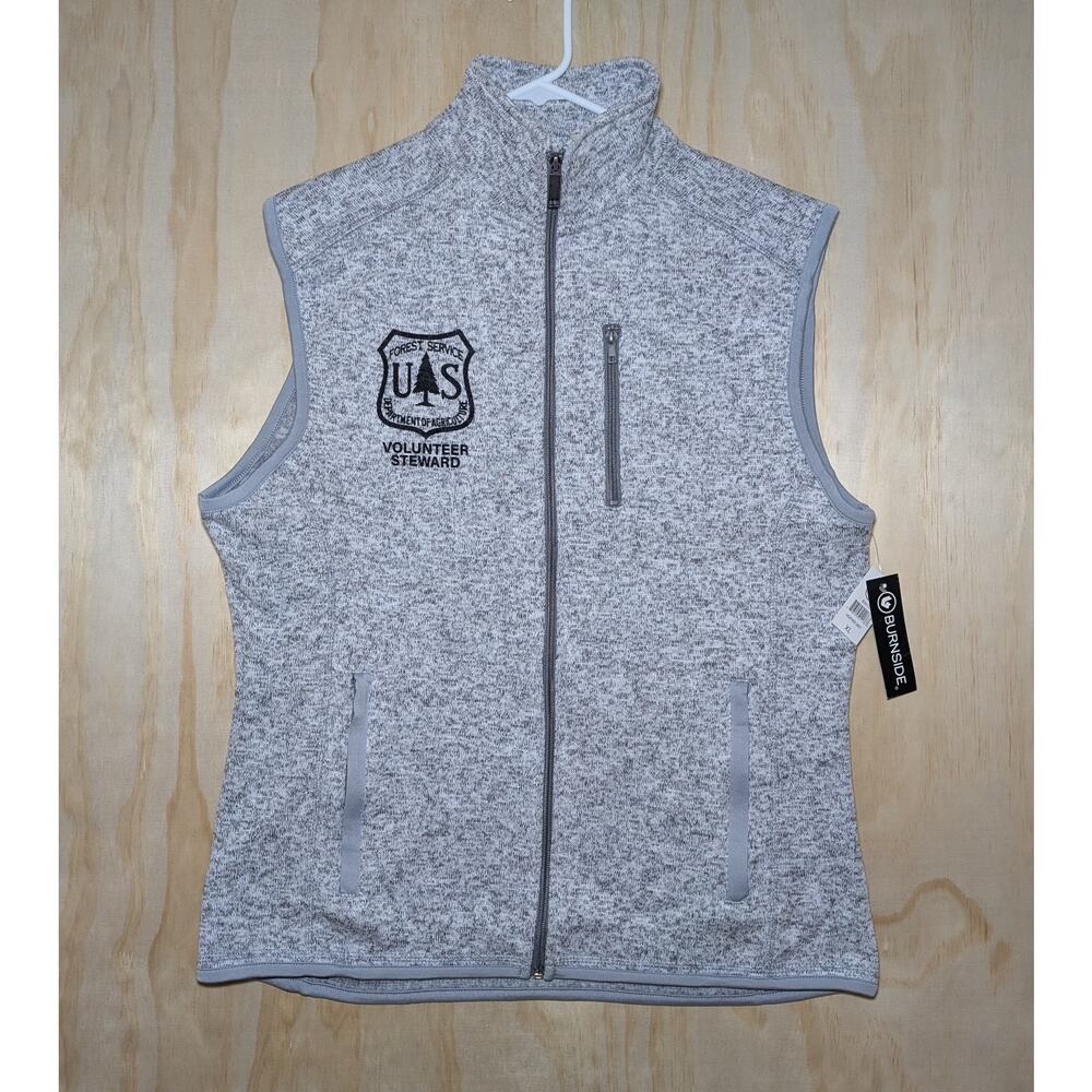 US Forest Service Men's XL Coronado National Forest Burnside Fleece Vest Gray